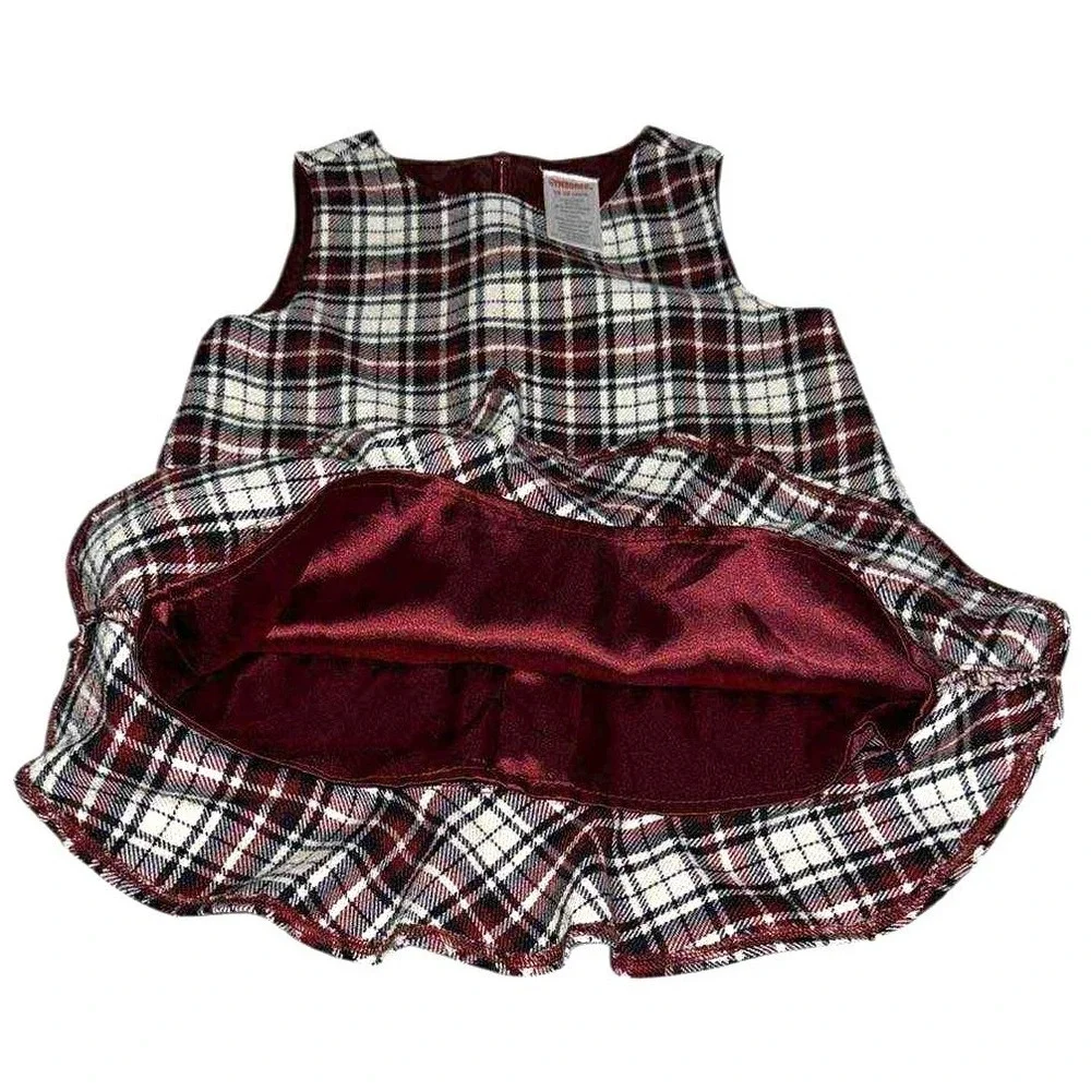 EUC Gymboree Traditions Size 12 18 Months Sleeveless Holiday Red Plaid Dress
